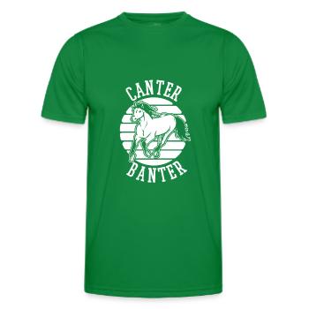 Horse Equestrian Sports - Men's Functional T-Shirt - kelly green - Front - AI Model Male 178 dark (178cm)