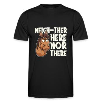 Pferd Reitsport - Männer Funktions-T-Shirt - Schwarz - Vorne - AI Model Male 178 dark (178cm)