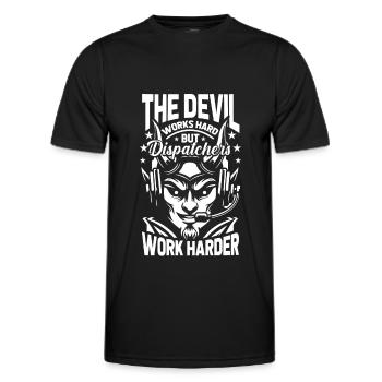 Centre d’opérations du centre de contrôle des appels d’urgence - T-shirt sport Homme - noir - Devant - AI Model Male 178 dark (178cm)