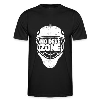 Eishockey Torwart Torwart - Männer Funktions-T-Shirt - Schwarz - Vorne - AI Model Male 178 dark (178cm)