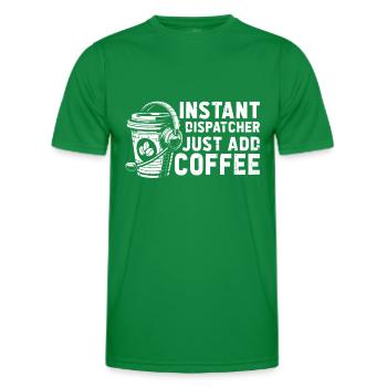 Emergency Call Control Center Operations Center Caffeine Coffee - Men's Functional T-Shirt - kelly green - Front - AI Model Male 178 dark (178cm)