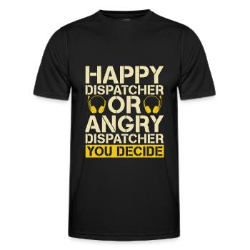 Emergency Call Control Center Operations Center - Men's Functional T-Shirt - black - Front - AI Model Male 178 dark (178cm)