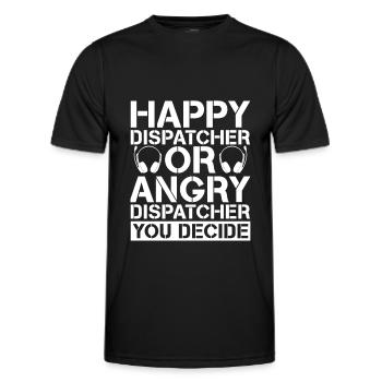 Emergency Call Control Center Operations Center - Men's Functional T-Shirt - black - Front - AI Model Male 178 dark (178cm)