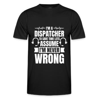 Emergency Call Control Center Operations Center - Men's Functional T-Shirt - black - Front - AI Model Male 178 dark (178cm)