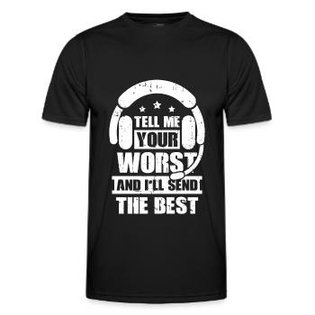 Centre d’opérations du centre de contrôle des appels d’urgence - T-shirt sport Homme - noir - Devant - AI Model Male 178 dark (178cm)