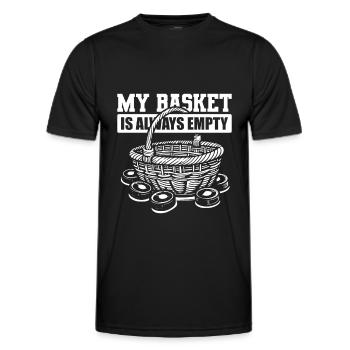 Eishockey Torwart Torwart Puck - Männer Funktions-T-Shirt - Schwarz - Vorne - AI Model Male 178 dark (178cm)