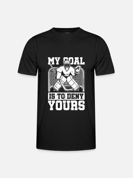 Eishockey Torwart - Männer Funktions-T-Shirt - Schwarz