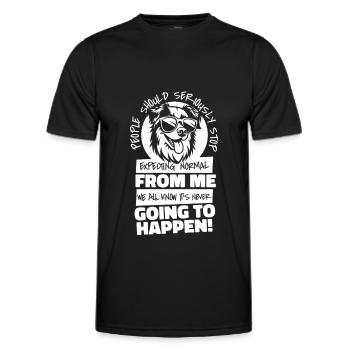 Australian Shepherd - Männer Funktions-T-Shirt - Schwarz - Vorne - AI Model Male 178 dark (178cm)