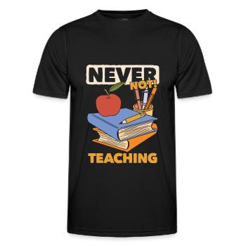 Enseignante pédagogue - T-shirt sport Homme - noir - Devant - AI Model Male 178 dark (178cm)