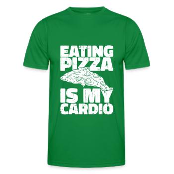 Pizza Funny Cardio Quote - Männer Funktions-T-Shirt - Kelly Green - Vorne - AI Model Male 178 dark (178cm)
