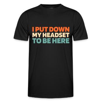 Centre d’opérations du centre de contrôle des appels d’urgence - T-shirt sport Homme - noir - Devant - AI Model Male 178 dark (178cm)