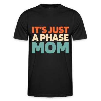 Mond Luna Just A Phase Moon - Men's Functional T-Shirt - black - Front - AI Model Male 178 dark (178cm)