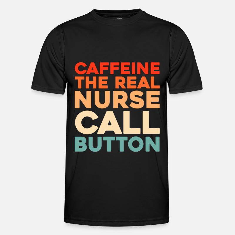 Krankenschwester Kaffee - Männer Funktions-T-Shirt - Schwarz