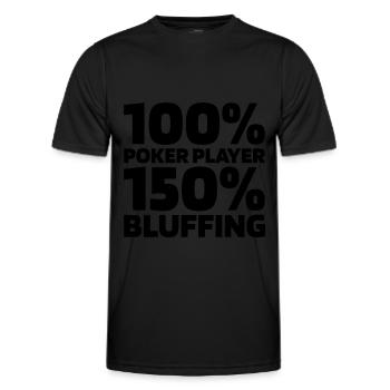 Poker - Männer Funktions-T-Shirt - Schwarz - Vorne - AI Model Male 178 dark (178cm)