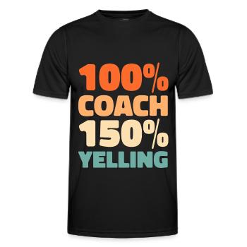 Fußballtrainer - Männer Funktions-T-Shirt - Schwarz - Vorne - AI Model Male 178 dark (178cm)
