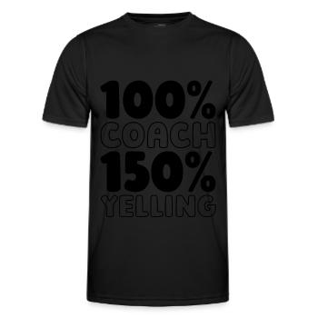 Fußballtrainer - Männer Funktions-T-Shirt - Schwarz - Vorne - AI Model Male 178 dark (178cm)