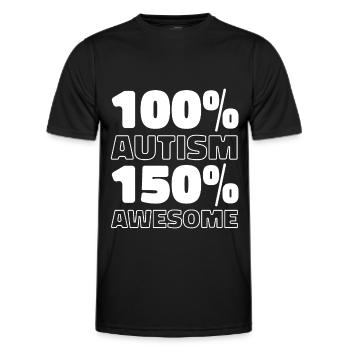 Autismus Autist - Männer Funktions-T-Shirt - Schwarz - Vorne - AI Model Male 178 dark (178cm)