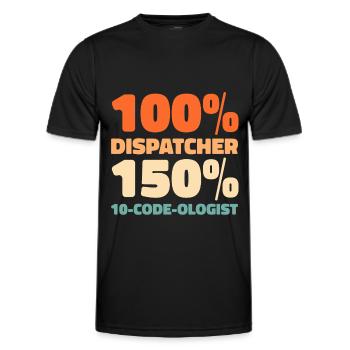Notruf Leitstelle Einsatzzentrale - Männer Funktions-T-Shirt - Schwarz - Vorne - AI Model Male 178 dark (178cm)