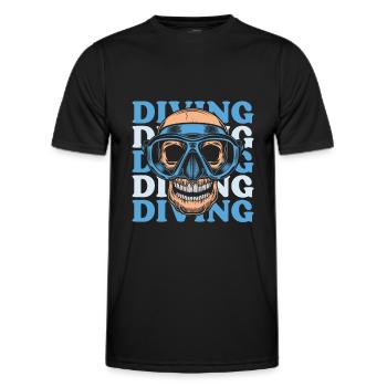 Tauchen Taucher - Männer Funktions-T-Shirt - Schwarz - Vorne - AI Model Male 178 dark (178cm)