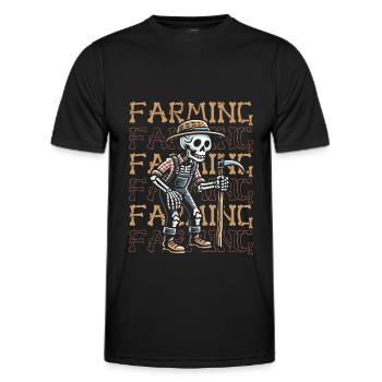Farmer Farmer - Men's Functional T-Shirt - black - Front - AI Model Male 178 dark (178cm)