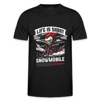Motoneige Motoneige - T-shirt sport Homme - noir - Devant - AI Model Male 178 dark (178cm)