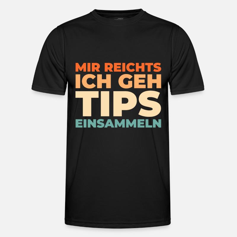 Kellner Kellnerin - Männer Funktions-T-Shirt - Schwarz