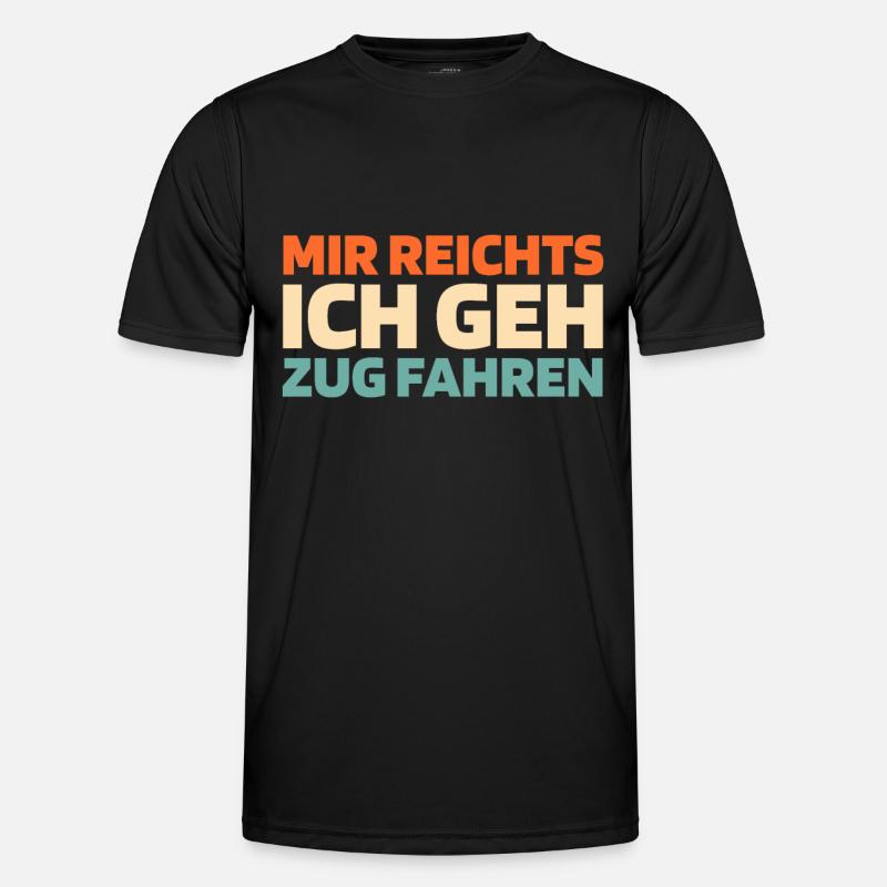Lokführer Zugführer - Männer Funktions-T-Shirt - Schwarz