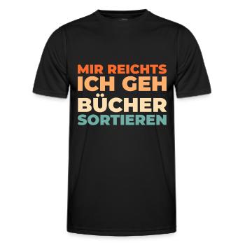 Bibliothécaire J’en ai assez, je vais trier les livres - T-shirt sport Homme - noir - Devant - AI Model Male 178 dark (178cm)