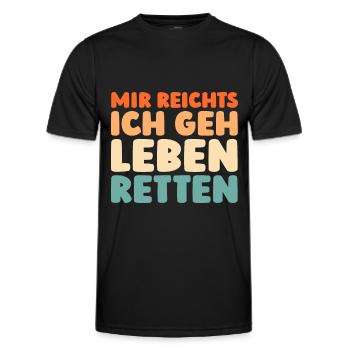 Service ambulancier Paramédicaux Ambulanciers paramédicaux - T-shirt sport Homme - noir - Devant - AI Model Male 178 dark (178cm)