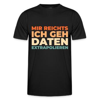 Analyste de données en science des données - T-shirt sport Homme - noir - Devant - AI Model Male 178 dark (178cm)