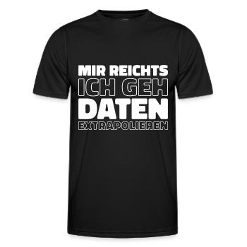 Analyste de données en science des données - T-shirt sport Homme - noir - Devant - AI Model Male 178 dark (178cm)