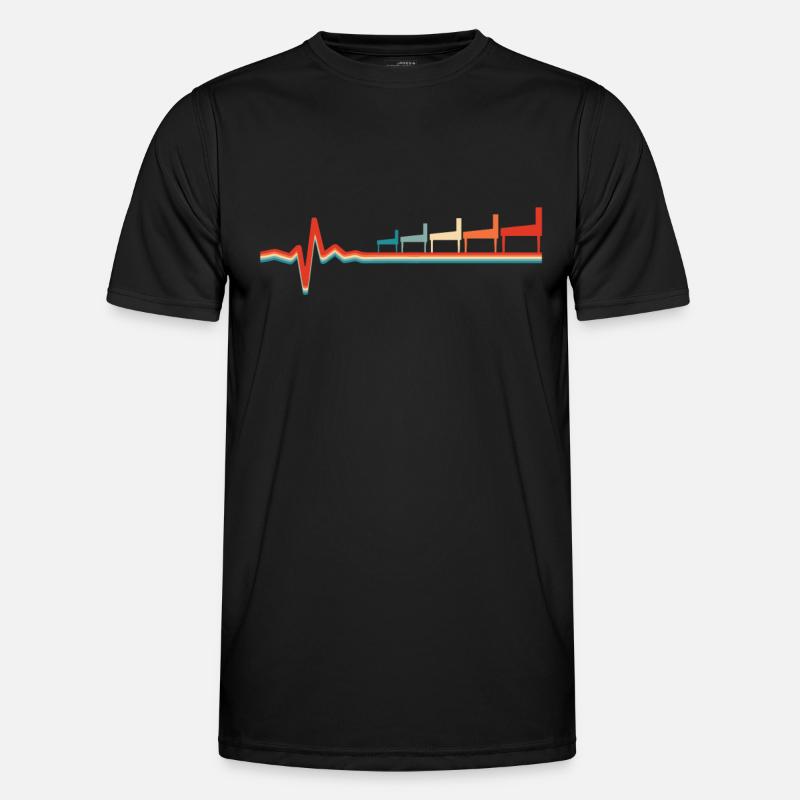 Rythme cardiaque de l’ECG de flipper T-shirt sport Homme