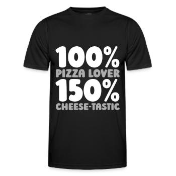Pizza - Männer Funktions-T-Shirt - Schwarz - Vorne - AI Model Male 178 dark (178cm)