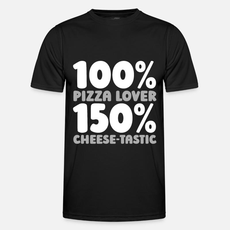 Pizza - Männer Funktions-T-Shirt - Schwarz