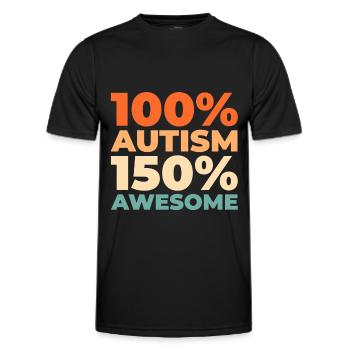 Autismus Autist - Männer Funktions-T-Shirt - Schwarz - Vorne - AI Model Male 178 dark (178cm)
