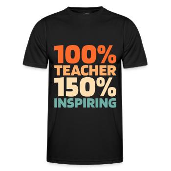 Enseignante pédagogue - T-shirt sport Homme - noir - Devant - AI Model Male 178 dark (178cm)