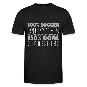 Soccer Soccer Players - Men's Functional T-Shirt - black - Front - AI Model Male 178 dark (178cm)