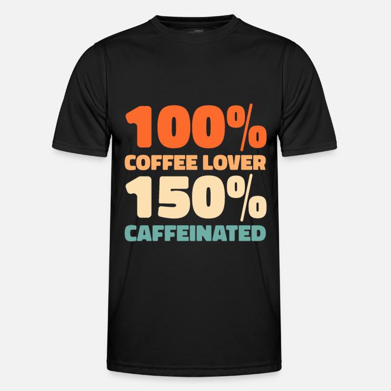 Kaffee Cafe Männer Funktions-T-Shirt