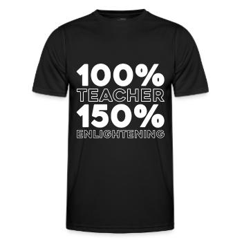 Enseignante pédagogue - T-shirt sport Homme - noir - Devant - AI Model Male 178 dark (178cm)