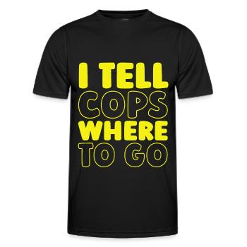 Notruf Leitstelle Einsatzzentrale - Männer Funktions-T-Shirt - Schwarz - Vorne - AI Model Male 178 dark (178cm)