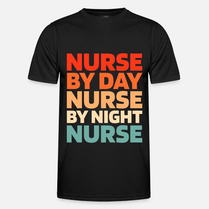 Krankenschwester - Männer Funktions-T-Shirt - Schwarz