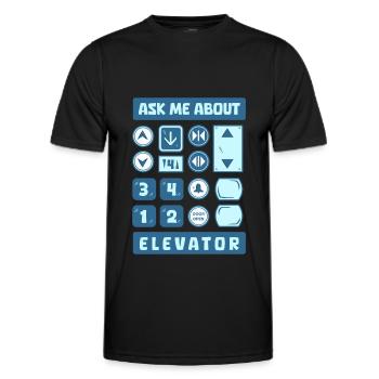 Elevator Elevator - Men's Functional T-Shirt - black - Front - AI Model Male 178 dark (178cm)