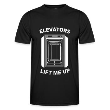 Elevator Elevator - Men's Functional T-Shirt - black - Front - AI Model Male 178 dark (178cm)