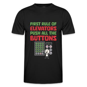 Elevator Elevator - Men's Functional T-Shirt - black - Front - AI Model Male 178 dark (178cm)