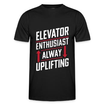 Elevator Elevator - Men's Functional T-Shirt - black - Front - AI Model Male 178 dark (178cm)