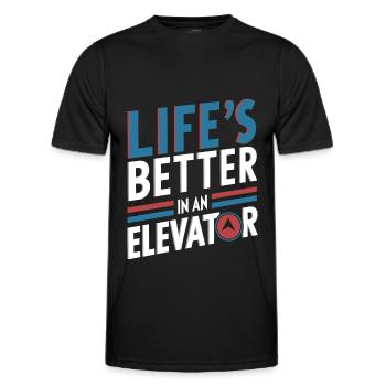 Elevator Elevator - Men's Functional T-Shirt - black - Front - AI Model Male 178 dark (178cm)