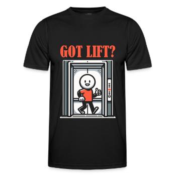 Elevator Elevator - Men's Functional T-Shirt - black - Front - AI Model Male 178 dark (178cm)