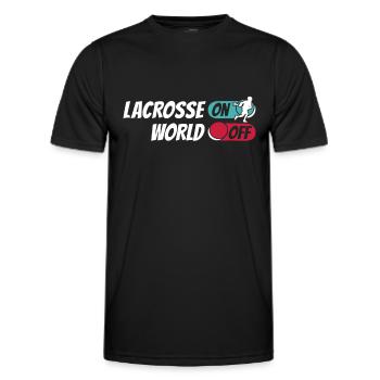 Lacrosse Lacrosse sur World Off - T-shirt sport Homme - noir - Devant - AI Model Male 178 dark (178cm)