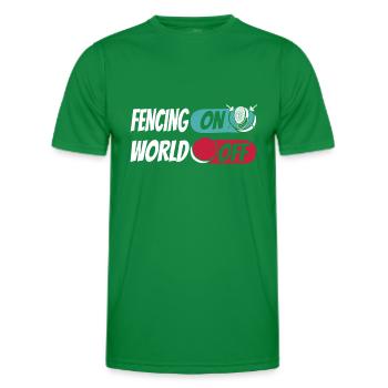 Fechten Fechter Fencing On World Off - Men's Functional T-Shirt - kelly green - Front - AI Model Male 178 dark (178cm)