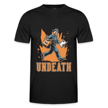 Postman Postman Squelette Mort-Vivant - T-shirt sport Homme - noir - Devant - AI Model Male 178 dark (178cm)